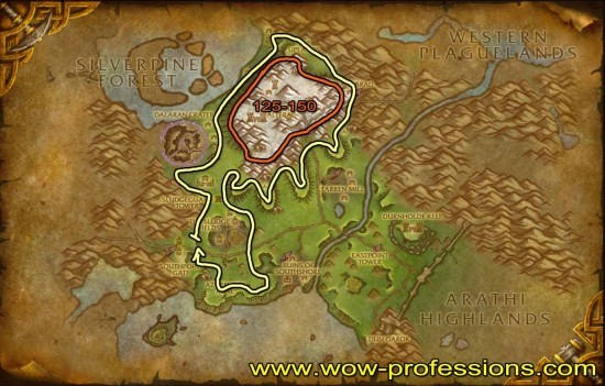 希尔斯布莱德丘陵草药学地图