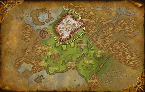 Hillsbard Foothills mining map