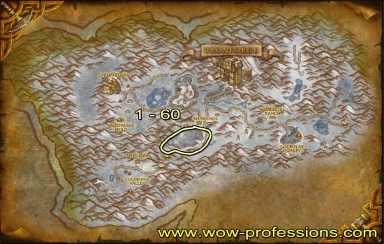 Dun Morogh Skinning map