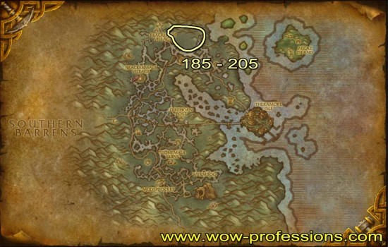 尘泥沼泽剥皮地图 (Dustwallow Skinning map)