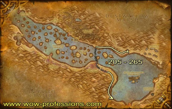 千针石林剥皮地图 (Thousand Needles Skinning map)