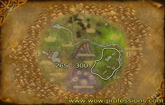 安戈洛环形山剥皮地图 (Un'Goro Skinning map)